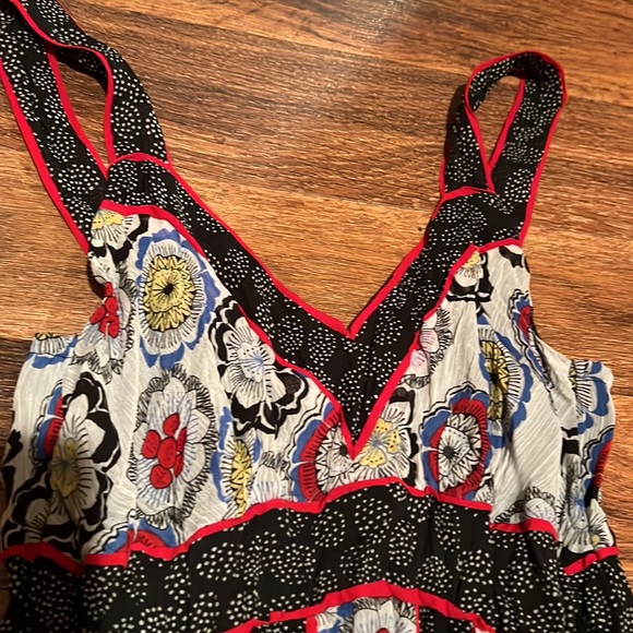 NWOT Bisou Bisou  super cute floral hippie pattern flowy chiffon top size XS ! - Picture 2 of 11